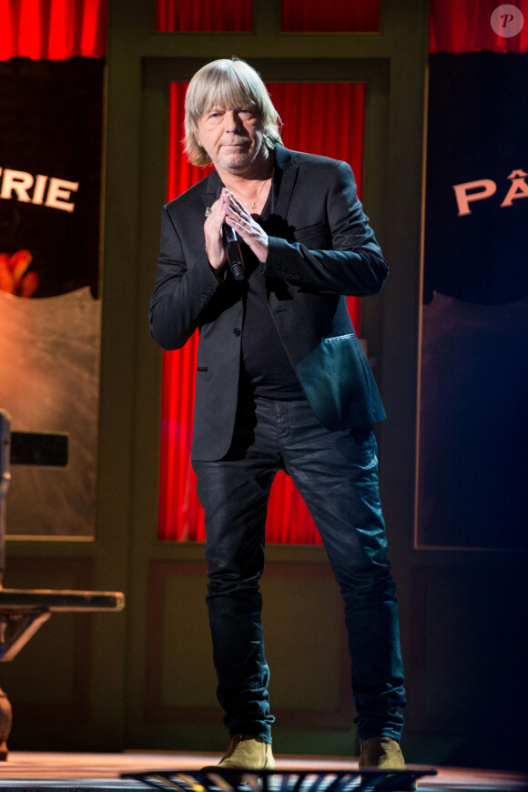 Exclusif - Le chanteur Renaud (Renaud Séchan) - Tournage de l'émission "Merci Renaud" dans les studios de la Plaine Saint-Denis le 15 novembre 2016, qui sera diffusée le samedi 17 décembre 2016 en prime time sur France 2. © Cyril Moreau / Bestimage
