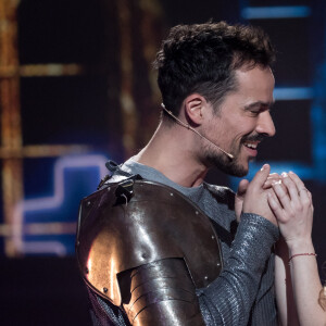 Exclusif - Damien Sargue et Cécilia Cara - Enregistrement de l'émission "100 ans de comédies musicales pour le Sidaction", qui sera diffusée le 2 avril sur France 2. Le 10 mars 2020 © Moreau-Perusseau / Bestimage