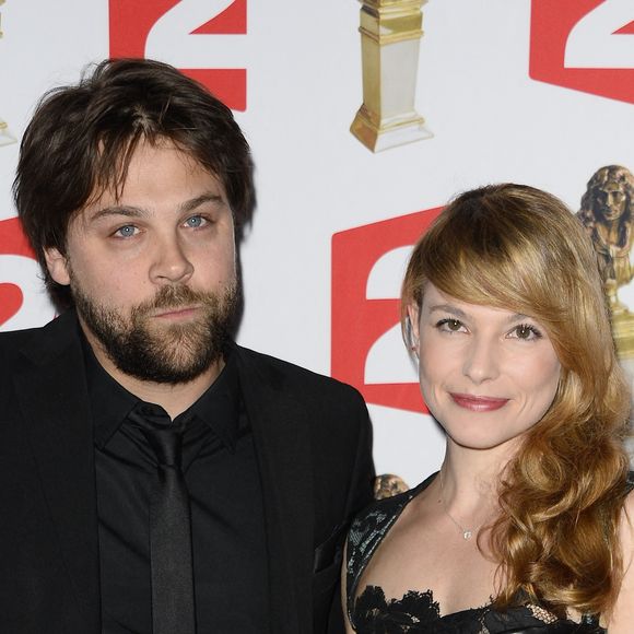Arthur Jugnot et sa compagne Cécilia Cara - La 26e nuit des Molières aux Folies Bergère à Paris, le 2 juin 2014. 