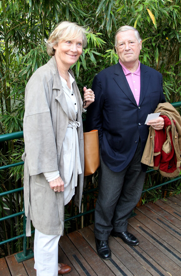 Alain Duhamel et sa femme France à Roland-Garros 2012