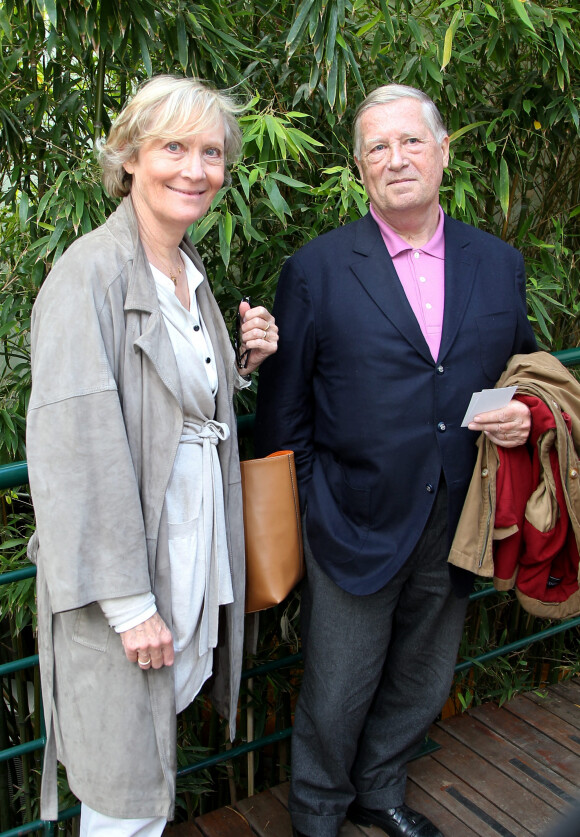 Alain Duhamel et sa femme France à Roland-Garros 2012