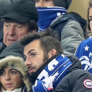 Laurent Ournac et sa femme Ludivine pendant le match de qualification de la coupe du monde de football 2018, France vs Suède au Stade de France à Saint-Denis, France, le 11 novembre 2016. La France gagne sur le score de 2-1. © Cyril Moreau/Bestimage 