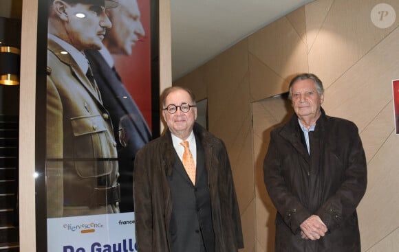 Exclusif - Jacques Santamaria, Patrice Duhamel - Avant-première de la série "De Gaulle, l'éclat et le secret" au cinéma Elysées Biarritz à Paris le 12 octobre 2020. La série sera diffusée sur France 2 en deux fois trois épisodes les 2 et 9 novembre 2020. © Coadic Guirec / Bestimage