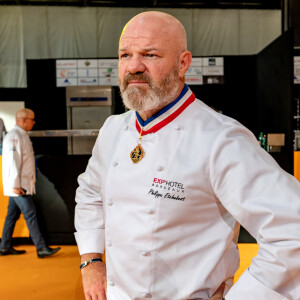 Exclusif - Philippe Etchebest préside le salon français de la restauration "Expotel" à Bordeaux. Il dirige aussi la journée des chefs et sa compétion regroupant 22 Etoiles sur l'évènement, le 25 Novembre 2019. © Patrick Bernard/ Bestimage