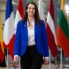 L'ancienne première ministre de Belgique Sophie Wilmès lors du Sommet de l'Union Européenne à Bruxelles en Belgique