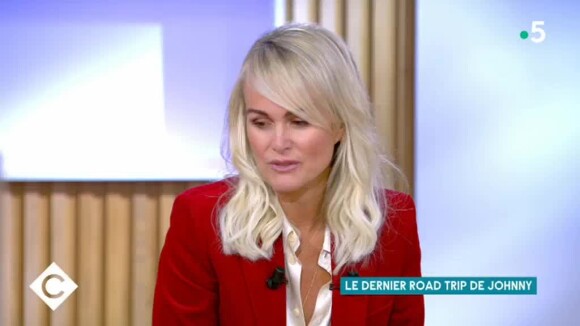 Laeticia Hallyday dans l'émission "C à vous" sur France 5, octobre 2020.