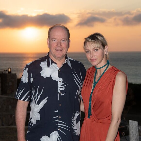 Le prince Albert de Monaco, son épouse Charlene et leurs deux enfants Jacques et Gabriella (5 ans), été 2020, jour des 9 ans de mariage du couple souverain.