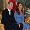 Le prince William, duc de Cambridge, et Kate Middleton, duchesse de Cambridge, reçoivent le président d'Ukraine, Volodymyr Zelensky et sa femme Olena à Buckingham Palace à Londres
