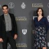 Christophe Licata, Silvia Notargiacomo, Nathalie Péchalat, présidente de la fédération française des sports de glace - Photocall et cérémonie des Sportel Awards 2020 à la salle Prince Pierre du Grimaldi Forum de Monaco. © Jean-charles Vinaj / Bestimage