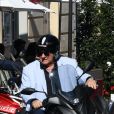 Exclusif - Gérard Depardieu déjeune avec une amie dans un restaurant japonais de Saint-Germain-des-Prés à Paris le 18 septembre 2020.