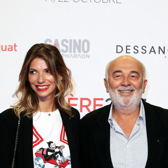 Gérard Jugnot et sa compagne Patricia Campi - Tapis rouge de la cérémonie d'ouverture du Festival Lumière 2017 au cours de laquelle Eddy Mitchell a reçu un hommage à Lyon, le 14 Octobre 2017. © Dominique Jacovides/Bestimage