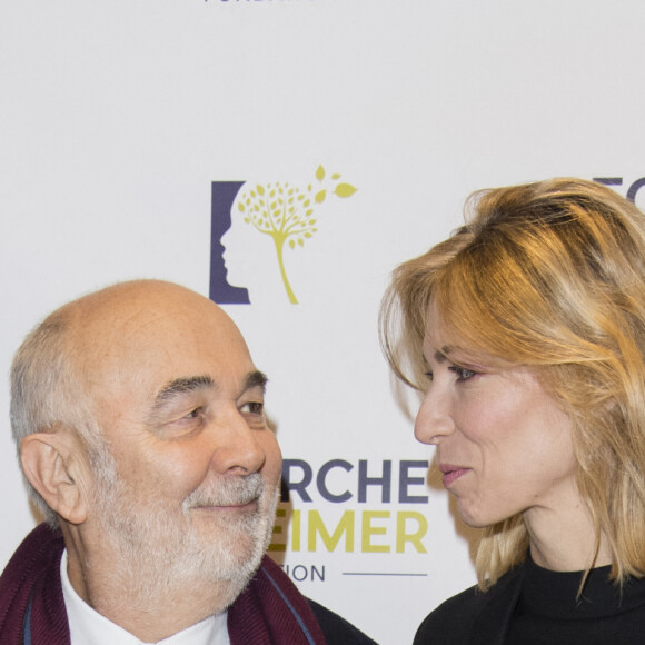 Gérard Jugnot et sa femme Patricia Campi - People au concert du 13e Gala 2018 de l'Association pour la Recherche sur Alzheimer à la salle Pleyel à Paris le 12 février 2018. © Coadic Guirec-Pierre Perusseau/Bestimage