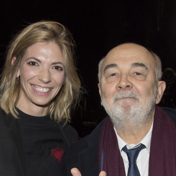 Patricia Campi et son mari Gérard Jugnot - Concert du 13e Gala 2018 de l'Association pour la Recherche sur Alzheimer à la salle Pleyel à Paris le 12 février 2018. L'intégralité des bénéfices de cette soirée servira à financer la recherche sur la maladie d'Alzheimer. © Coadic Guirec-Pierre Perusseau/Bestimage