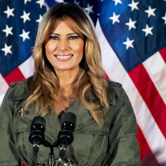 La première dame Melania Trump - Discours lors du rally du président Donald Trump à Stoneybrooke à Atglen, le 27 octobre 2020