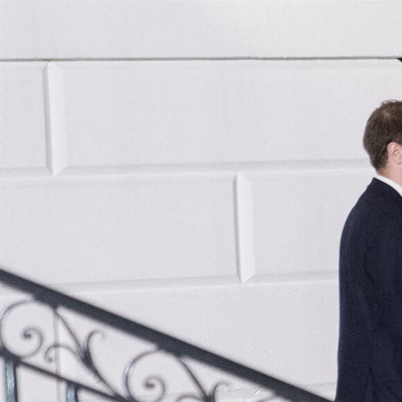 Donald Trump et sa femme Melania de retour à la Maison Blanche, après le dernier débat télévisé des élections présidentielles, qui s'est déroulé à Nashville. Washington. Le 22 octobre 2020.