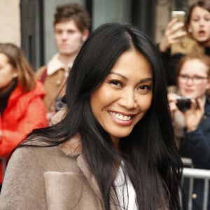 Anggun - Arrivées au défilé de mode "Jean Paul Gaultier", collection Haute-Couture printemps-été 2018, à Paris. Le 24 janvier 2018 © Christophe Aubert via Bestimage