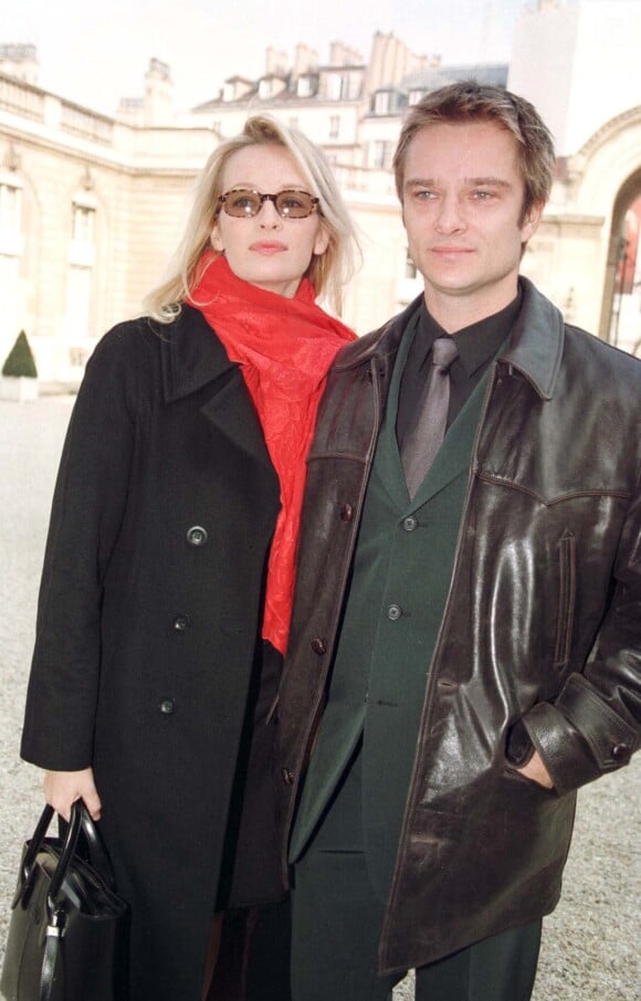 Estelle Lefébure et David Hallyday à Paris à la fin des 90's.