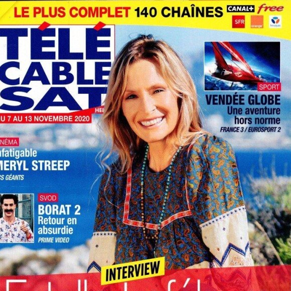 Estelle Lefébure dans le magazine "Télé Cable Sat" du 7 novembre 2020.