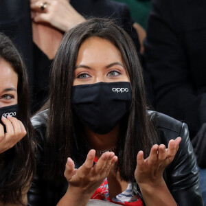 Vaimalama Chaves en tribune lors de la finale homme des internationaux de tennis de Roland Garros à Paris remportée par Rafael Nadal en trois set le 11 octobre 2020. © Dominique Jacovides / Bestimage