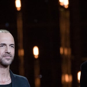 Exclusif - Calogero et Julien Clerc - Enregistrement de l'émission "Rendez vous avec Julien Clerc" au Théâtre du Châtelet à Paris, qui sera diffusée le 29 novembre sur France 3.  © Cyril Moreau / Bestimage