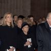 La princesse Cristina d'Espagne, le Juan Carlos et la reine Sofia d'Espagne - Obsèques de l'infante Maria del Pilar de Bourbon à Madrid. Le 29 janvier 2020 