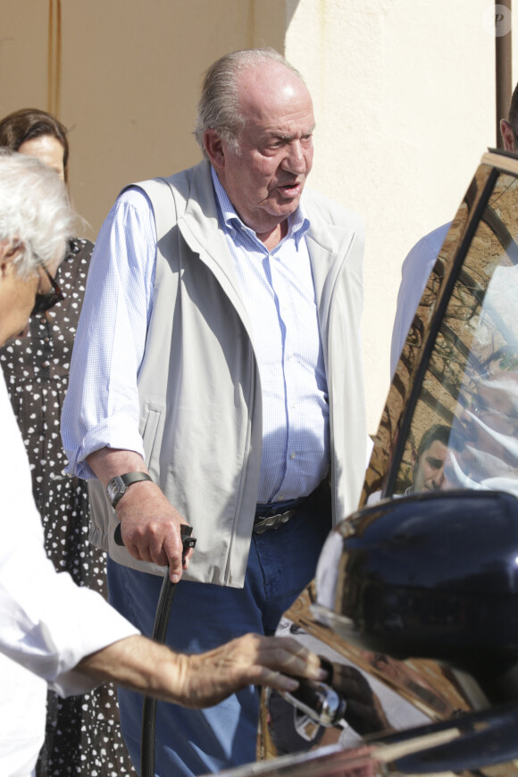 Le roi Juan Carlos Ier d'Espagne va déjeuner avec la famille Nadal à Majorque en Espagne le 26 juillet 2019. 