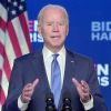 Le candidat démocrate à la présidence Joe Biden prononçant un discours à Wilmington le 6 novembre 2020. 