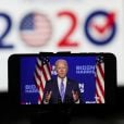 Le candidat démocrate à la présidence Joe Biden prononçant un discours à Wilmington le 6 novembre 2020.   