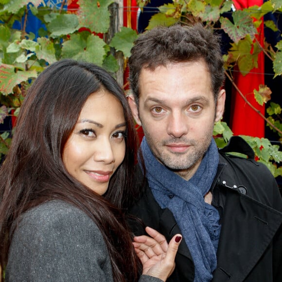 Anggun et Cyril Montana - Vendanges de Montmartre 2012. Paris, le 13 octobre 2012.