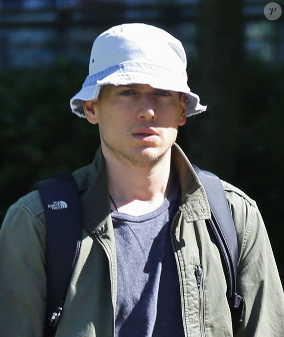Wentworth Miller se rend sur le tournage du film "The Flash" à Vancouver. Le 11 août 2014.