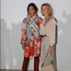 Clémence Botino (Miss France) et Sylvie Tellier - Arrivées au défilé de mode prêt-à-porter Leonard à Paris. © Veeren Ramsamy - Christophe Clovis / Bestimage