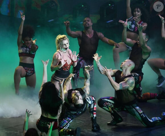 Britney Spears en concert à la Tower Headland à Blackpool au Royaume-Uni, le 1er septembre 2018.