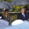 Donald Trump et sa femme Melania lors de la journée de commémoration "National Veterans Day Observance" au cimetière national de Arlington, novembre 2020
