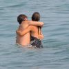 Exclusif - Olivia Wilde et son mari Jason Sudeikis se baignent à Malibu le 9 septembre 2020.  Malibu