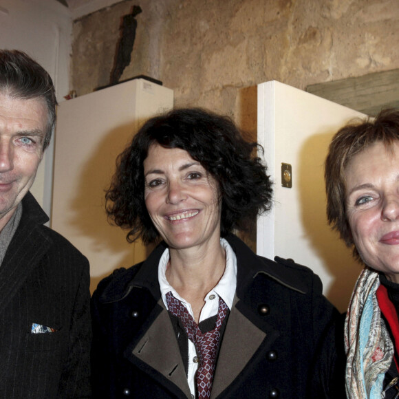 Exclusif - Prix Special - Philippe Caroit, Caroline Tresca et Christine Miller - Inauguration de la galerie Caroline Tresca a Paris. Le 12 decembre 2013  