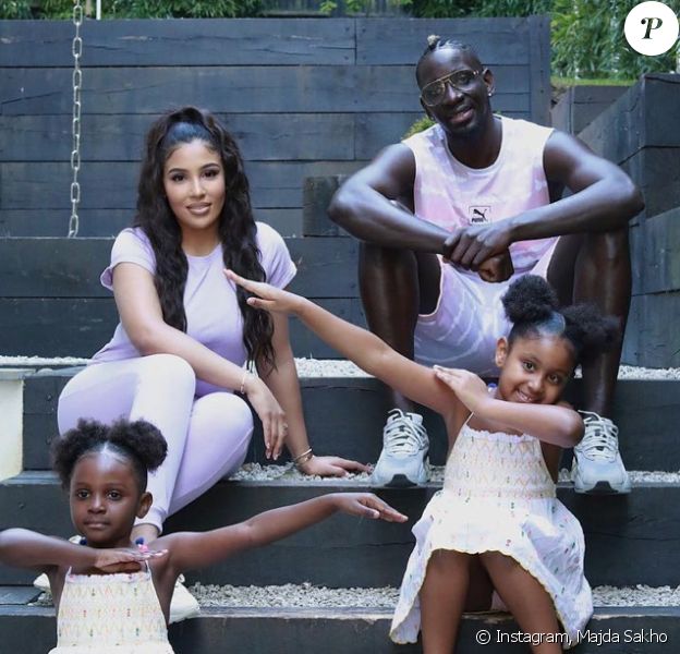 Mamadou Sakho, son épouse Majda Sakho et leurs trois enfants. Mai 2020.