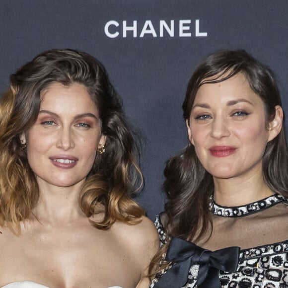 Laetitia Casta (habillée en Ralph Lauren) et Marion Cotillard (en Chanel) - Photocall du dîner Chanel des révélations César 2020 au Petit Palais à Paris, le 13 janvier 2020. © Olivier Borde/Bestimage 