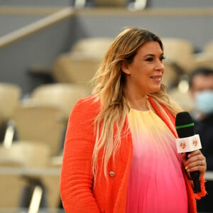 Marion Bartoli enceinte - Les internationaux de tennis de Roland Garros à Paris le 8 octobre 2020. © Chryslene Caillaud / Panoramic / Bestimage 