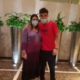 Marion Bartoli enceinte, avec son mari, à Dubaï. Instagram, mai 2020