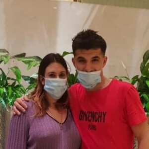Marion Bartoli enceinte, avec son mari, à Dubaï. Instagram, mai 2020
