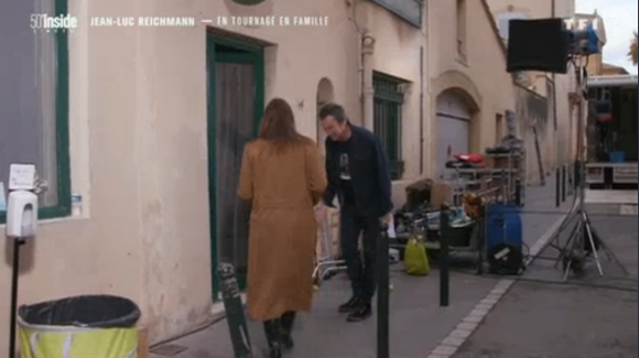 Jean-Luc Reichmann et sa femme Nathalie ensemble sur le tournage de la série "Léo Matteï" - TF1, 50'Inside