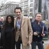 Hapsatou Sy et son compagnon Vincent Cerutti - Arrivées au "Déjeuner des Nommés de la 45ème édition des César 2020" au restaurant le Fouquet's à Paris. Le 9 février 2020 © Christophe Clovis / Bestimage