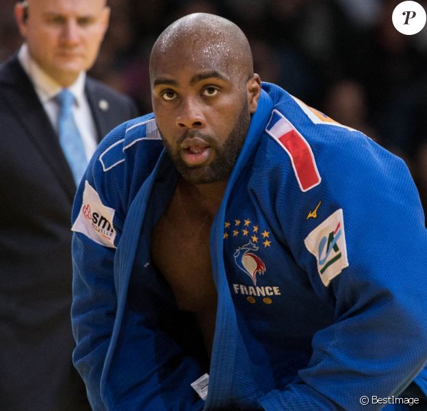 Teddy Riner subit sa première défaite depuis 154 combats contre le japonais Kageura Kokoro lors du Paris Grand Slam Judo 2020 à l'Accord Hotels Arena à Paris, France. © Jeremy Melloul/Bestimage 