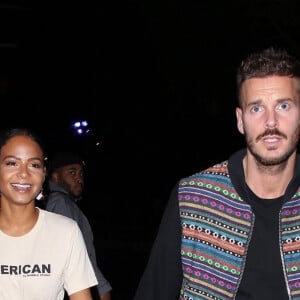 Christina Milian et son compagnon Matt Pokora (M. Pokora) à leur arrivée au concert de Drake et Migos à Los Angeles. Le 14 octobre 2018