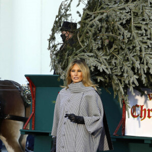 La Première dame Melania Trump reçoit pour la dernière fois le sapin de Noël de la Maison-Blanche à Washington, le 23 novembre 2020. @Yuri Gripas/ABACAPRESS.COM