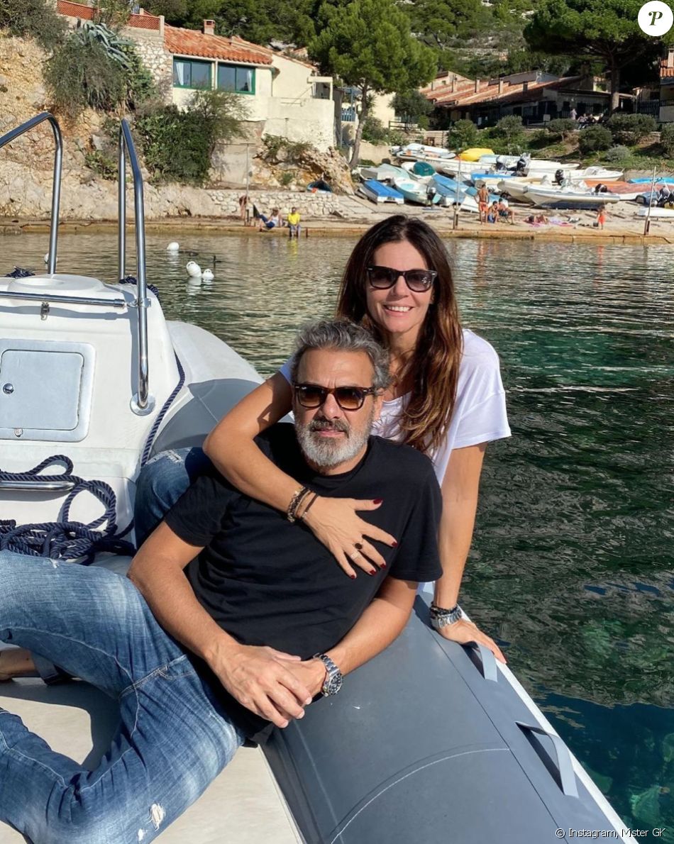 Veronika Loubry et son compagnon Gérard Kadoche. Octobre 2019. Purepeople