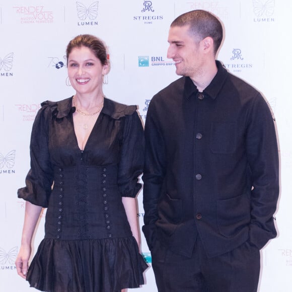 Laetitia Casta et son mari Louis Garrel au photocall du film "L'Homme Fidèle" à Rome, Italie, le 5 avril 2019. 