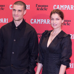 Laetitia Casta et son mari Louis Garrel au photocall du film "L'Homme Fidèle" à Rome, Italie, le 5 avril 2019. 