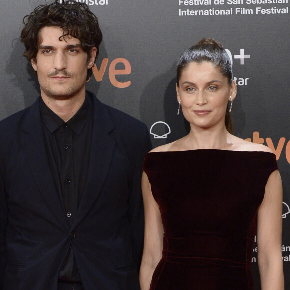 Lily Rose Depp, Louis Garrel et sa femme Laetitia Casta - Les célébrités arrivent à la première du film 'A Faithful Man' lors du 66ème festival du film de San Sebastian en Espagne le 22 septembre 2018. 