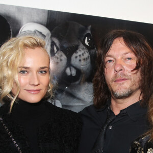 Diane Kruger, Norman Reedus - L'acteur Américain Norman Reedus de la série Américaine "The Walking Dead" lors du vernissage de son exposition photo "The sun's coming up ...like a big bald head" avec Diane Kruger à la Galerie Hors Champs à Paris le 15 Décembre 2016. © Denis Guignebourg/Bestimage